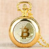  Džepni Sat Bitcoin - Zlatni KP5815 Cene