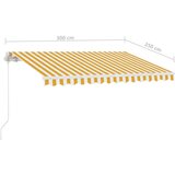  Samostojeća tenda na ručno uvlačenje 300 x 250 cm žuto-bijela | shoptok.hr
