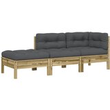 Maison Chic Vrtni kavč - Zunanji kavč z blazinami in stolčkom za noge dvosed, (22043574) | Shoptok.si