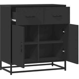 vidaXL Komoda črna 68x35x76 cm inženirski les in kovina | Shoptok.si
