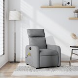vidaXL Masažni naslonjač od tkanine svjetlosivi | shoptok.hr