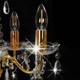  Luster s kristalnim perlama zlatni okrugli 5 x E14 | shoptok.hr