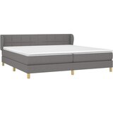  Krevet s oprugama i madracem tamnosivi 200 x 200 cm od tkanine | shoptok.hr