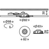  Briloner7296-011-LED prigušiva ugradna plafonska svetiljka LED/6,5W/230V IP23 antracit | Eponuda.com