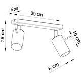 Sollux SL.0088 - Spot svetiljka RING 2 2xGU10/10W/230V bela | Eponuda.com