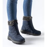 Gemre Navy wedge snow boots Brownton | Shoptok.si