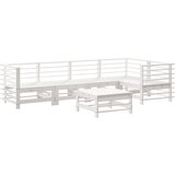 Maison Chic Seti vrtnega pohištva - Vrtna garnitura - Vrtni pohištvo set 6-delna bela trdna borovina, (21821213) | Shoptok.si