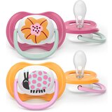 Avent tolažilna duda - silikon Ultra Air Collection 6-18m, Ž, 2/1 Cene