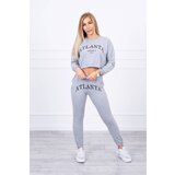 Kesi Set with gray Atlanta print Cene