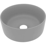 vidaXL Luksuzni okrugli umivaonik mat svjetlosivi 40 x 15 cm keramički Cijene