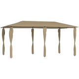 vidaXL Paviljon s pokritimi stebri 3x6x2,6 m taupe 160 g/m², (20729684) | Shoptok.si