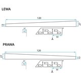 REA Bath Lestev za tuš kabino 120cm Brush Copper | Shoptok.si