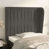  Vzglavje z ušesi temno sivo 83x23x118/128 cm žamet, (20793655) Cene