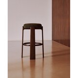 Kave Home Zelena/u tamnoj prirodnoj boji barska stolica od čvrste jeseni (visine sjedala 75 cm) Granite – | shoptok.hr