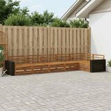  Set vanjskih sofa 6 pcs Prirodna 402 x 172,5 x 73 cm | shoptok.hr