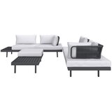 Bessagi Garden lounge garnitura emma, svetlo / temno siva, 4-Delno | Shoptok.si