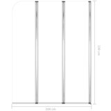 vidaXL Tuš stene za kopalno kad 2 kosa 104x130 cm steklo prozorne | Shoptok.si