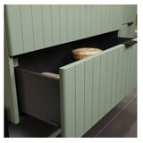 Hanah home Set kupaonskih ormarića s umivaonikom i ogledalom, 2 komada, zeleni Slike