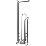 iDesign crni čelični stalak za toalet papir InterDesign, visina 65 cm