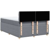 vidaXL Krevet s oprugama i madracem svjetlosivi 140x190 cm od tkanine | shoptok.hr