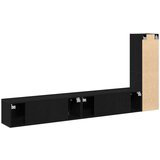  Set TV Kavana od 3 Dijela Crna Hrast Konstruirano Drvo | shoptok.hr