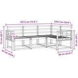  Set vanjskih sofa 4 pcs Prirodna Čvrsto drvo akacije | shoptok.hr