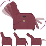 vidaXL Masažni naslonjač od tkanine crvena boja vina | shoptok.hr