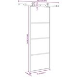  Klizna vrata s priborom 76 x 205 cm od ESG stakla i aluminija | shoptok.hr