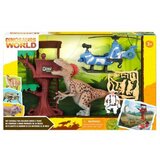 Set dinosaurusa sa helikopterom i osmatracnicom na drvetu ( 11/31186 ) | ePonuda.com
