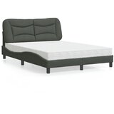  Krevet s madracem Hvar tamnosivi 140x190 cm od tkanine | shoptok.hr