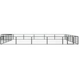  Ograda za pse s 24 panela crna 100 x 50 cm čelik obložen prahom | Eponuda.com