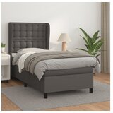 Krevet s oprugama i madracem sivi 80 x 200 cm od umjetne kože | shoptok.hr