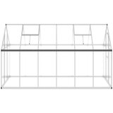  Staklenik s okvirom srebrni 334 x 169 x 195 cm aluminijski | shoptok.hr