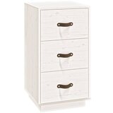 The Living Store Nočna omarica bela 40x40x75 cm trdna borovina - Nočna Omarica, (21420887) | Shoptok.si