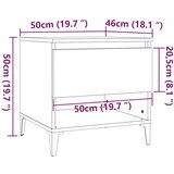 vidaXL bočni stolići 2 kom bijeli 50x46x50 cm od konstruiranog drva | shoptok.hr