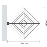 Brabantia stenski sušilnik za perilo WALLFIX , 24 m | Shoptok.si