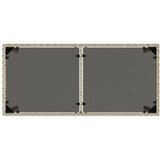 Vrtni stol sa staklenom pločom sivi 115x54x74 cm od poliratana | Eponuda.com