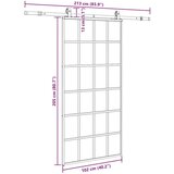  Klizna vrata s priborom crna 102 x 205 cm od ESG stakla | shoptok.hr