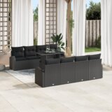 9 komadni vrtni kauč set s jastučićima crni poli ratan | shoptok.hr