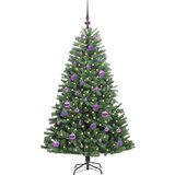 vidaXL Umjetno božićno drvce s nogom Zelena 150 cm PVC i metal | shoptok.hr