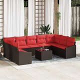  Set sofe 10 kom. Smeđa poliratan | shoptok.hr