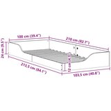  Krevetna konstrukcija Bijelo 100 x 210 cm Čvrsto borovo drvo | shoptok.hr