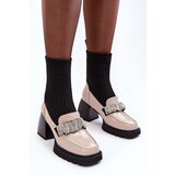 S. BARSKI Women's Sock Boots on Heel Beige SBarski | ePonuda.com