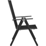  3-dijelni bistro set od aluminija i tekstilena crni | shoptok.hr
