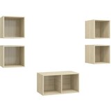  5-dijelni set TV ormarića boja hrasta sonome konstruirano drvo | shoptok.hr