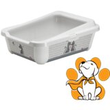 Moderna Hercules Tray+Rim Cats In Love Grey White, Toalet Za Mačke
