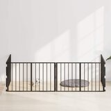  Vrata za pse 4 pcs Crna 100 x 60 cm Cinkani čelik | shoptok.hr