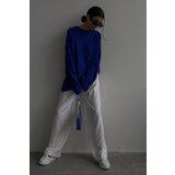 Madmext Saxe Blue Crew Neck Basic Sweater | Shoptok.si