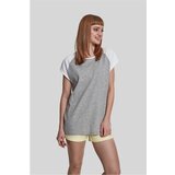 Urban Classics Women's contrasting raglan t-shirt gray/white Cene
