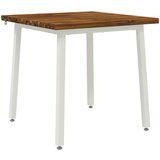  70 x 70 x 75 cm Čvrsto drvo akacije Prirodna i bijela | shoptok.hr